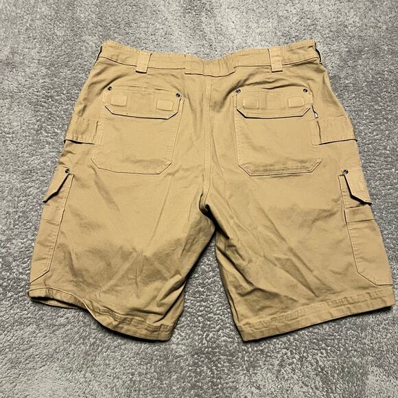 Duluth Shorts Mens 44 Flex Fire Hose Relaxed Cargo Light Brown Tan - Picture 3 of 11
